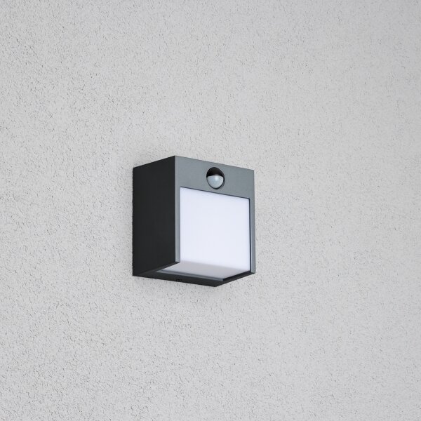 Aplică LED de exterior cu senzor Brilagi TERNI LED/12W/230V antracit IP44