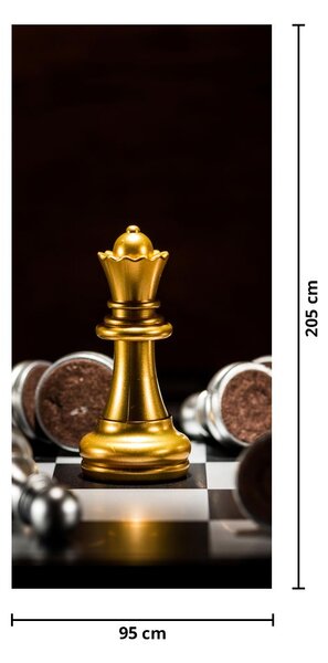 Fototapet pentru ușă - Piese de sah (95x205cm)