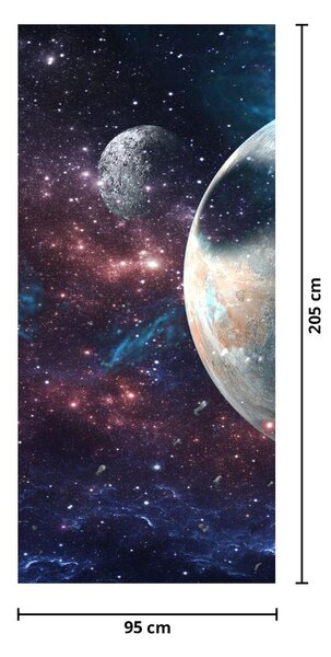 Fototapet pentru ușă - Univers (95x205cm)