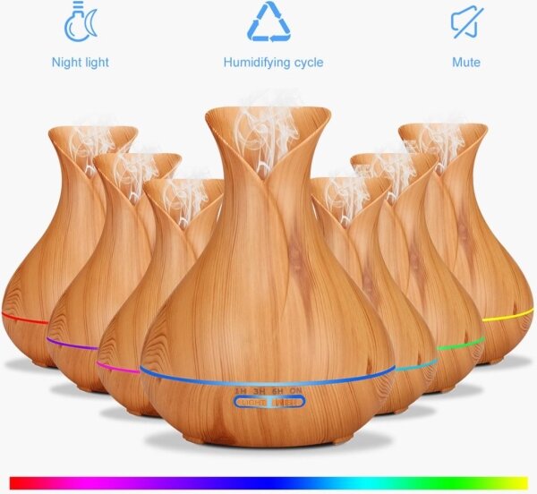 Umidificator și ionizator de aer LED RGB 400 ml