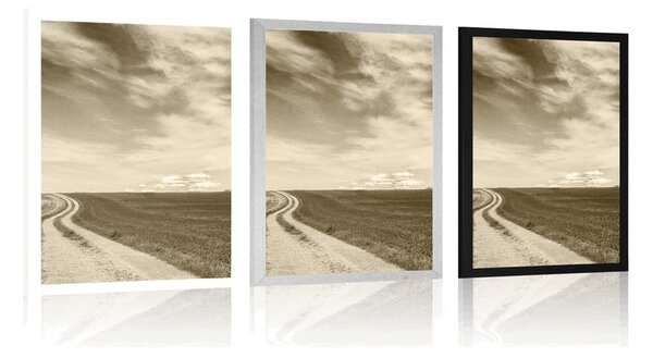 Poster peisaj magic în design sepia