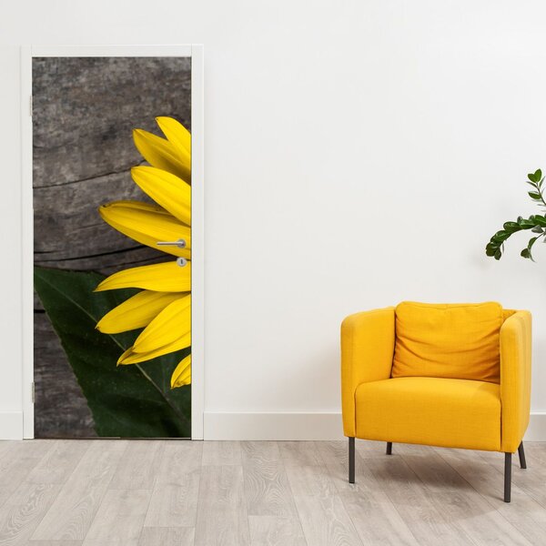 Fototapet pentru ușă - Floarea soarelui (95x205cm)