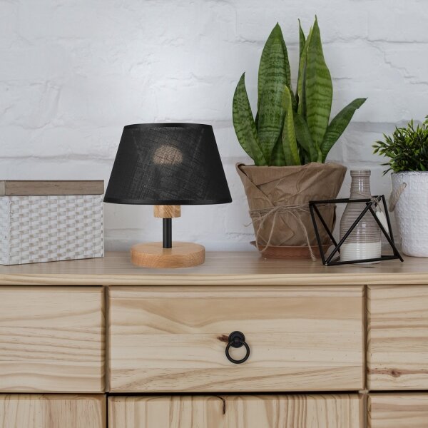 Lampă de masă Brilagi ANTHONY 1xE14/40W/230V stejar/negru