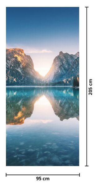 Fototapet pentru ușă - Lac montan (95x205cm)