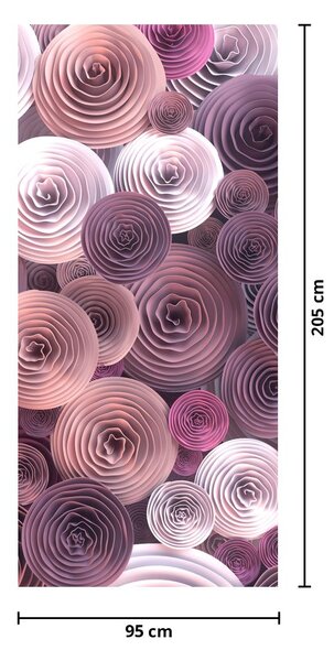 Fototapet pentru ușă - Abstract flori de trandafir (95x205cm)