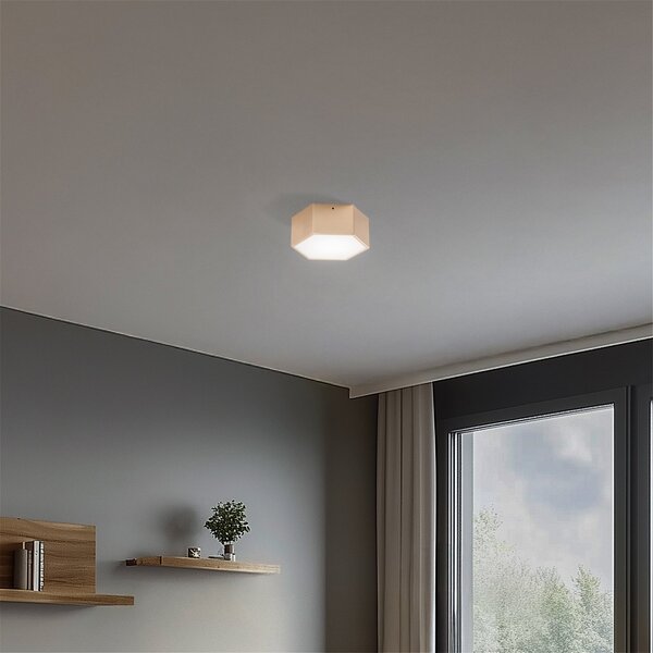 Argon Plafonieră LED Libre, auriu, oțel, 3.000 K, Auriu / Alamă, Camera de zi / sufragerie, Metal