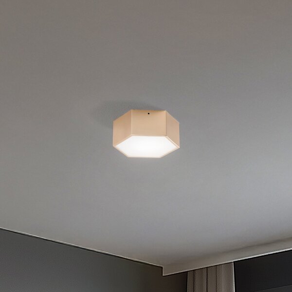 Argon Plafonieră LED Libre, auriu, oțel, 3.000 K, Auriu / Alamă, Camera de zi / sufragerie, Metal
