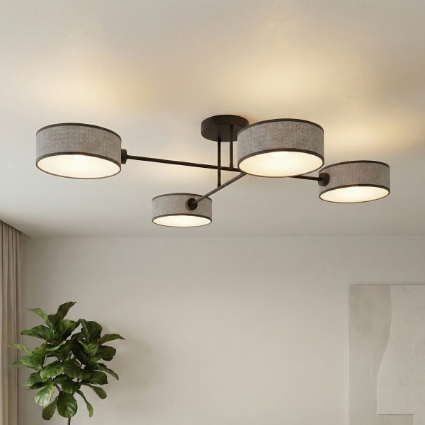 Lustră aplicată MAGA, 4 x E14, 10W, 230V, gri