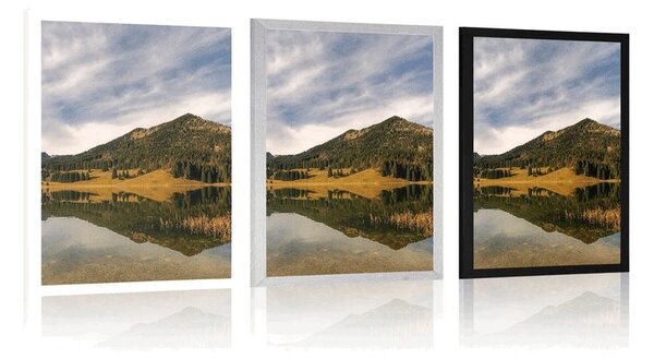 Poster lac sub dealuri