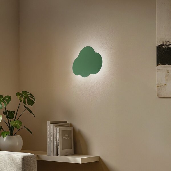 TK Lighting Aplică de perete Cloud, verde, metal, 38 cm lățime, 2 becuri, G9, reglabil, Verde, Camera de zi / sufragerie, Metal, Viața tânără