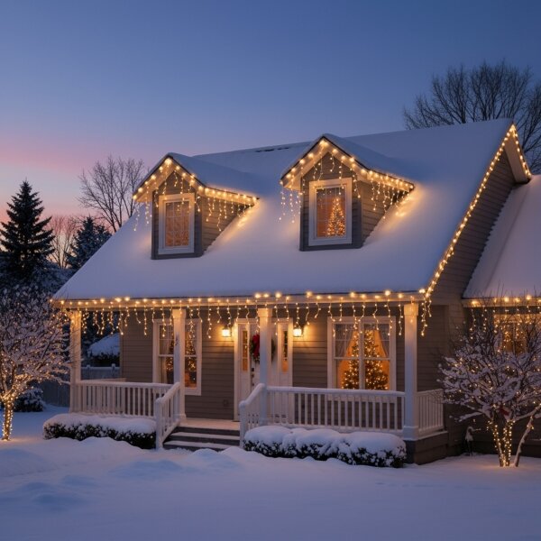 Brilagi - Ghirlandă LED pentru exterior, 400 LED, 8 funcții, 23 m, IP44, alb cald
