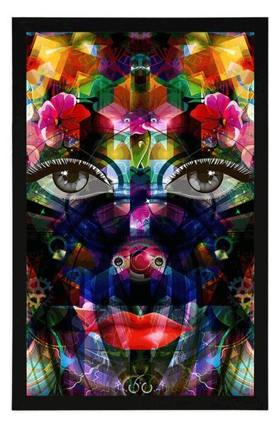 Poster chipul feminin abstract