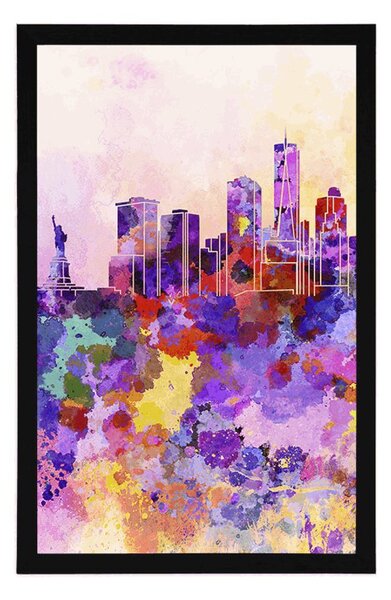 Poster New York în design de acuarelă