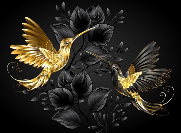 Fototapet - Colibri de aur (147x102 cm)