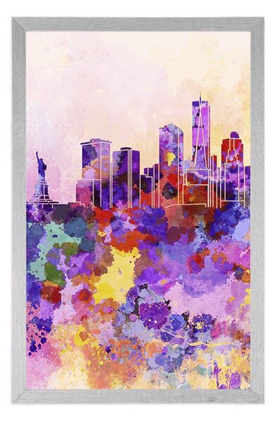 Poster New York în design de acuarelă