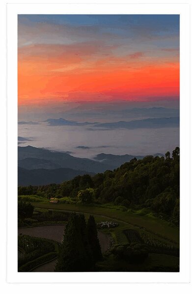 Poster apus de seară deasupra Thailanda