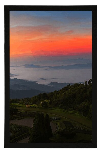 Poster apus de seară deasupra Thailanda