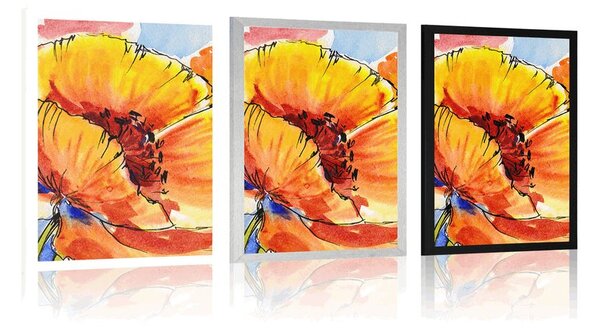 Poster buchet florilor de mac