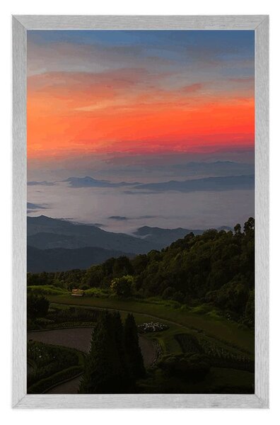 Poster apus de seară deasupra Thailanda