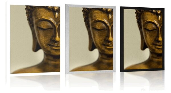 Poster capul lui Buddha din bronz