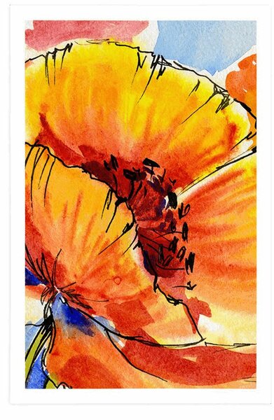 Poster buchet florilor de mac