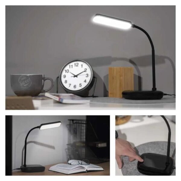 Lampă LED flexibilă dimabilă de masă LED/12W/230V 3000K/4000K/6500K negru