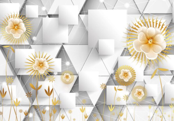 Fototapet - Flori - abstract (147x102 cm)