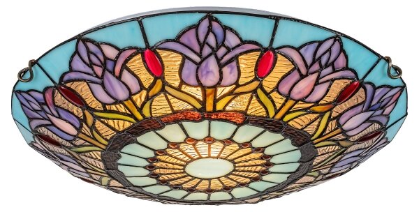 Brilagi - Plafonieră Tiffany cu vitralii LORAS 2xE27/60W/230V