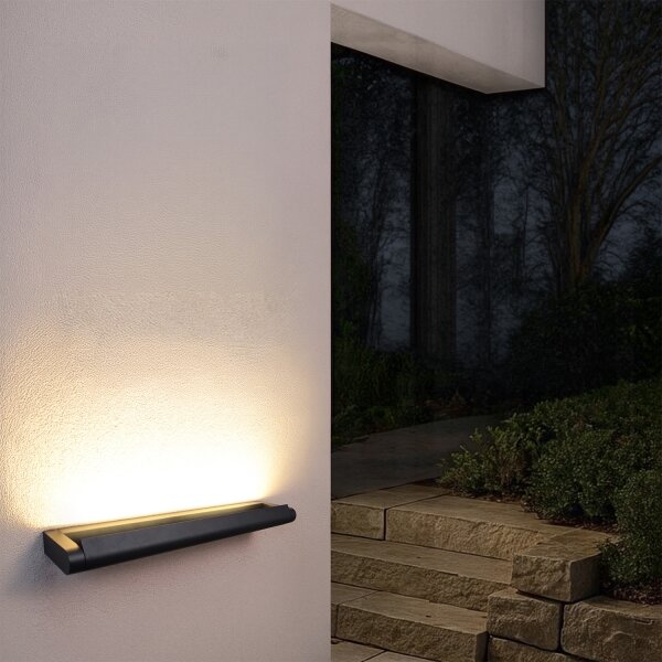 Brilagi - Aplică de exterior SALERNO LED, 24 W, 230 V, 66 cm, negru, IP65