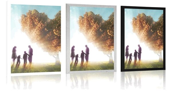 Poster într-o atingere de familie