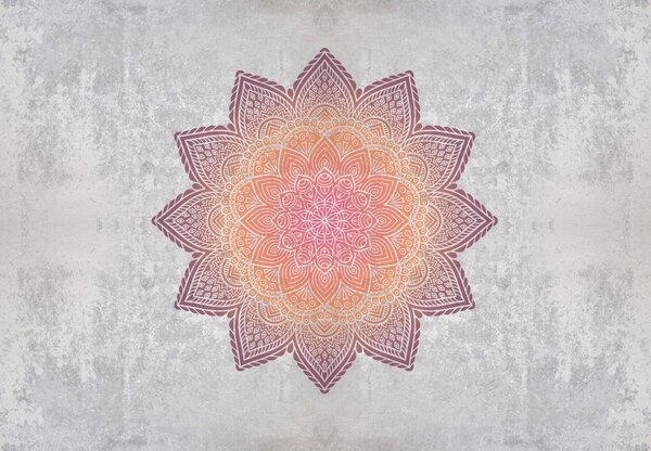 Fototapet - Mandala cu motiv de beton (147x102 cm)