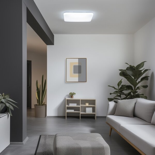 Brilagi - Plafonieră Smart LED dimabilă, 36W/230V, 53x53 cm, Wi-Fi Tuya + telecomandă