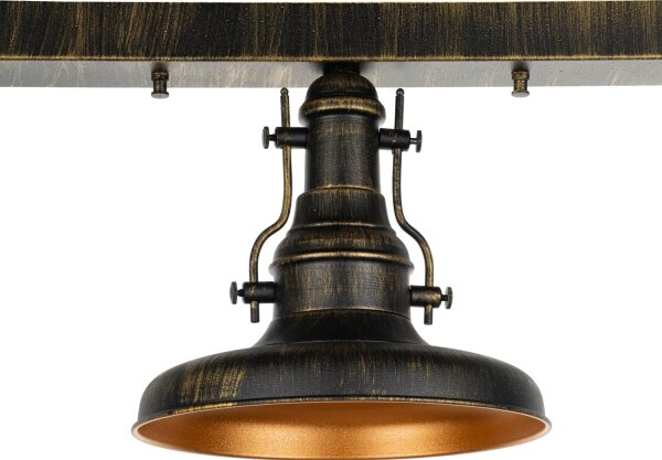 Brilagi - Plafonieră PYRONIC 3xE27/40W/230V bronz/patină