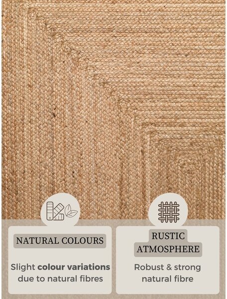 Covor în culoare naturală reversibil/țesut manual din iută 60x90 cm Juno – Hanse Home