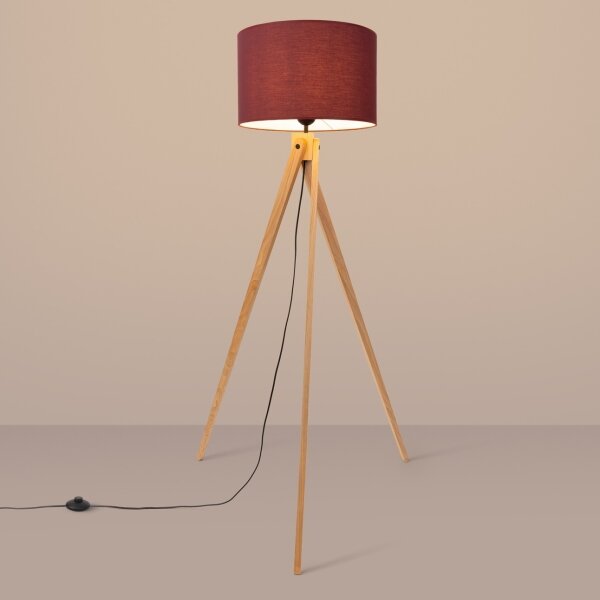 Sollux SL.1907 - Lampă de podea NATT 1xE27/15W/230V, roșie