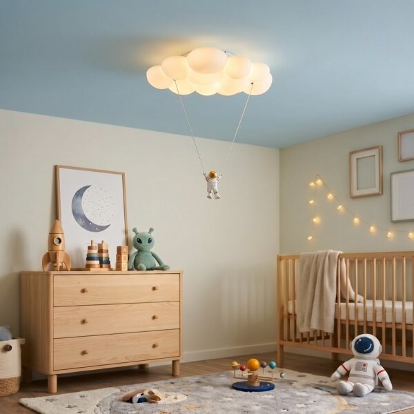 Brilagi - Plafonieră LED pentru copii ASTRO LED/77W/230V, albă