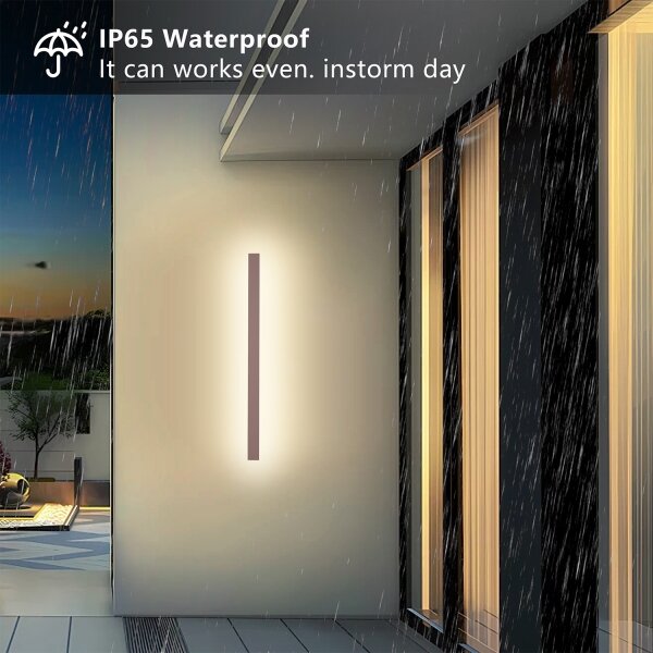Brilagi-LED Aplică de perete pentru exterior LINEAR LED/22W/230V 3000K IP65 100 cm maro CRI 90
