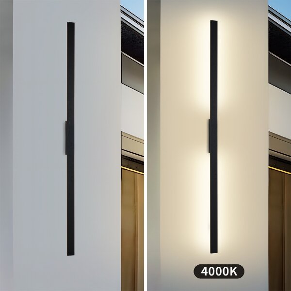 Brilagi LUNA - Aplică LED de exterior, 30W/230V, 4000K, IP65, 150 cm, negru, CRI 90