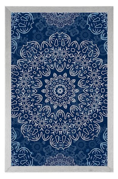 Poster Mandala albastre cu model abstract