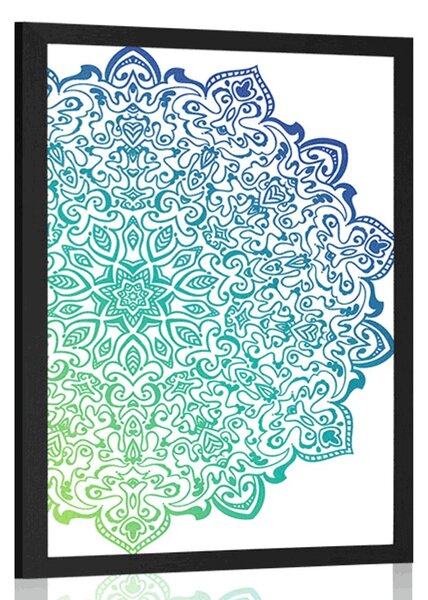 Poster Mandala albastru-verde