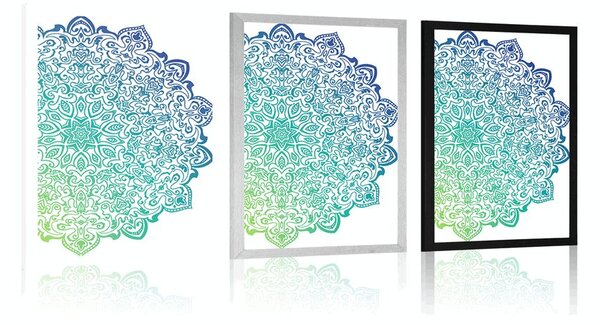 Poster Mandala albastru-verde