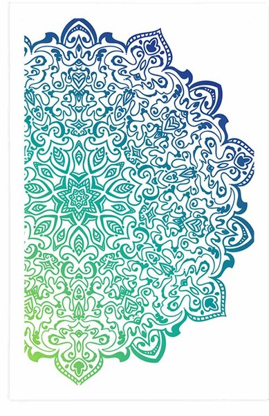 Poster Mandala albastru-verde