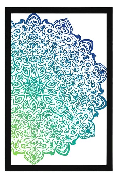 Poster Mandala albastru-verde