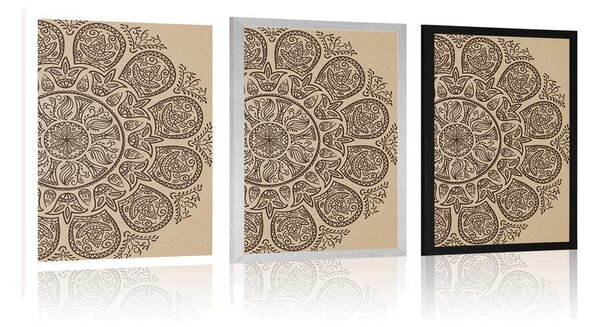 Poster Mandala cu un model natural abstract