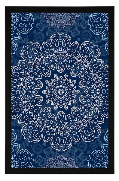Poster Mandala albastre cu model abstract