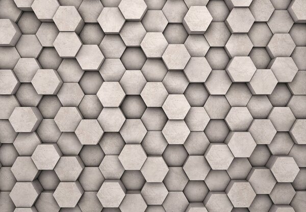 Fototapet - Hexagoane (147x102 cm)
