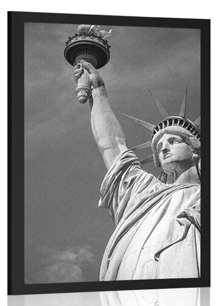 Poster Statuia libertății în design alb-negru
