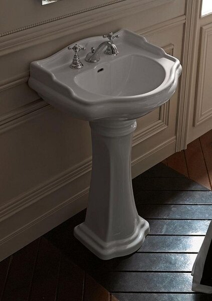 Kerasan Retro lavoar 55x46.5 cm semicircular clasică alb luciu 104501