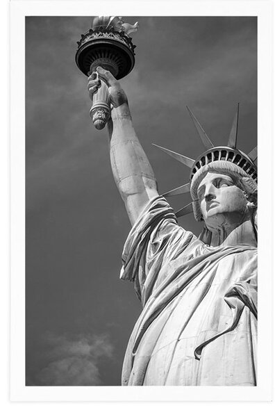 Poster Statuia libertății în design alb-negru