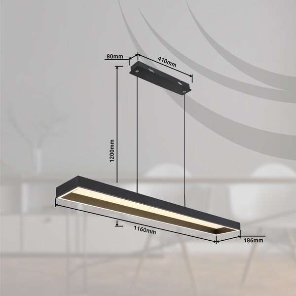 Globo Lighting Sola lampă suspendată 1x70 W negru 15643